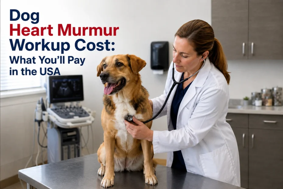 Dog Heart Murmur Workup Cost examination with a veterinarian in the USA
