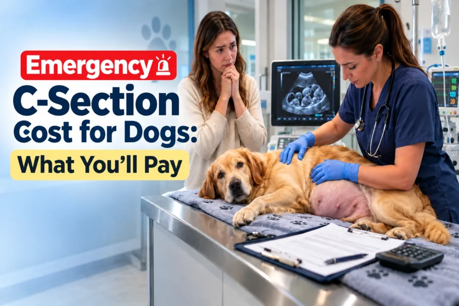 Emergency C-Section Cost for Dogs at a veterinary emergency hospital