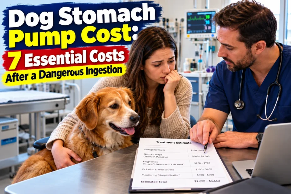 Dog Stomach Pump Cost in the USA after a dangerous ingestion